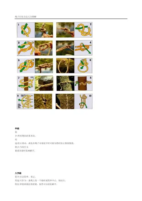 绳子打结方法大全(图解)