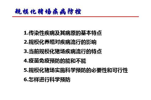 规模化养猪场传染病流行特点及防控策略ppt当前规模化养