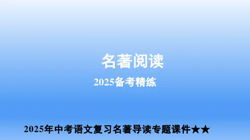 2025年中考语文专题复习-名著导读练习课件