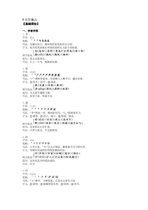 9 日月潭(1)-要点梳理