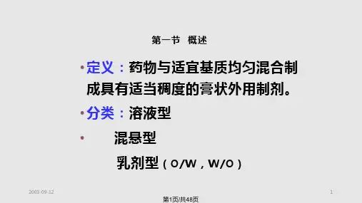 第六章软膏剂PPT课件