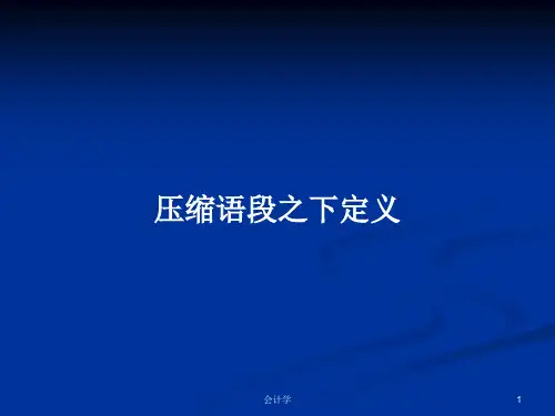 压缩语段之下定义PPT学习教案