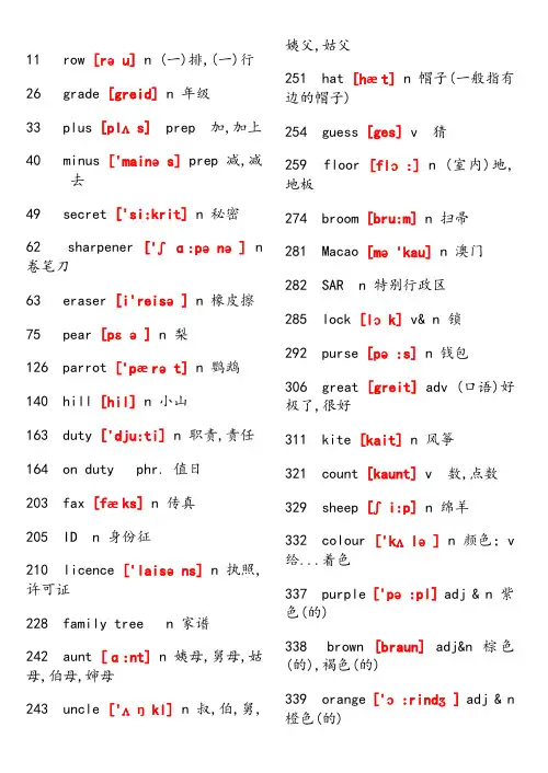 初中英语单词表大全2182个带音标