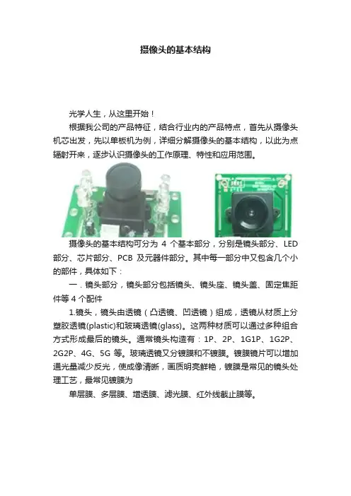 摄像头的基本结构