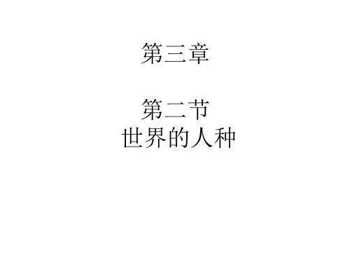 世界的人种课件