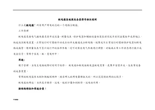 配电箱系统图及各类符号标注说明
