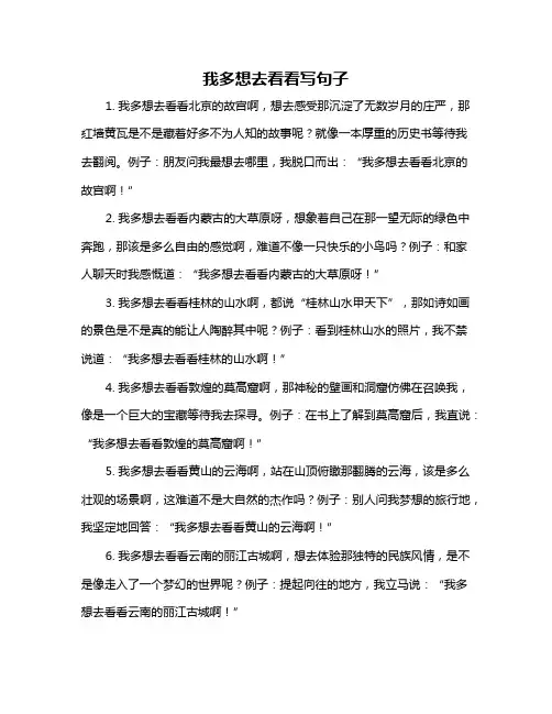 我多想去看看写句子