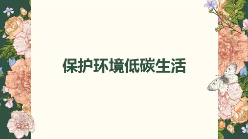 保护环境低碳生活