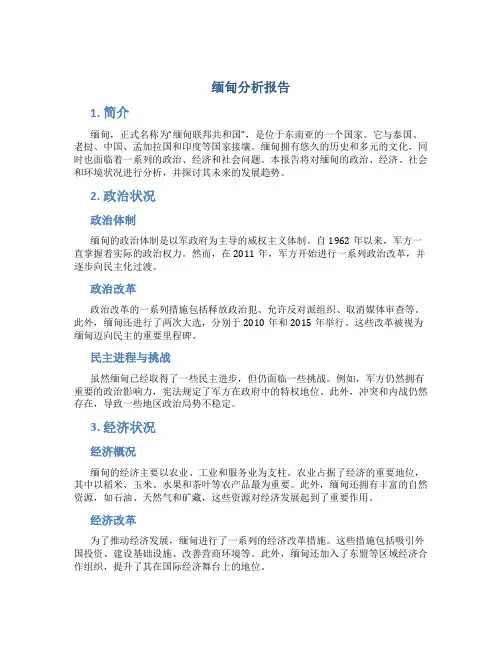 缅甸分析报告