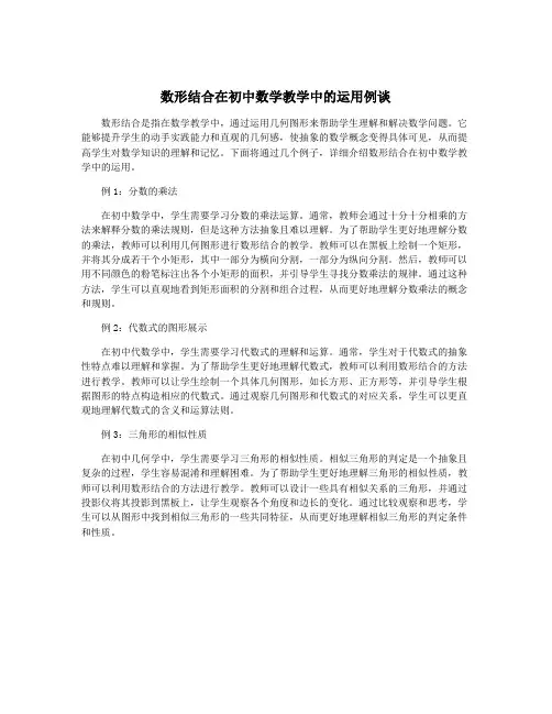 数形结合在初中数学教学中的运用例谈