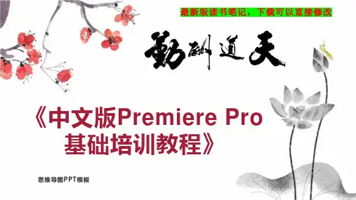 《中文版Premiere Pro基础培训教程》读书笔记思维导图