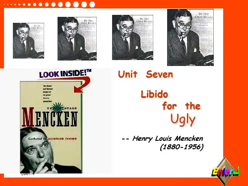 高级英语一 第5课课件the_libido_for_the_ugly