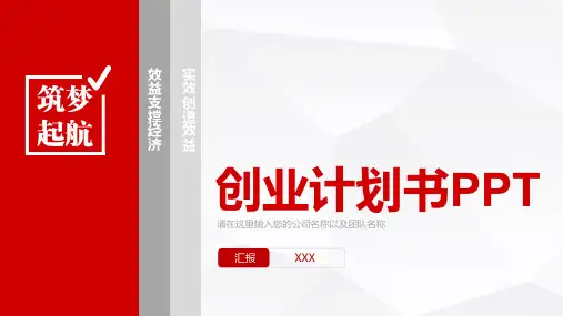 商业计划书创业计划课件模板(内容完整直接使用)