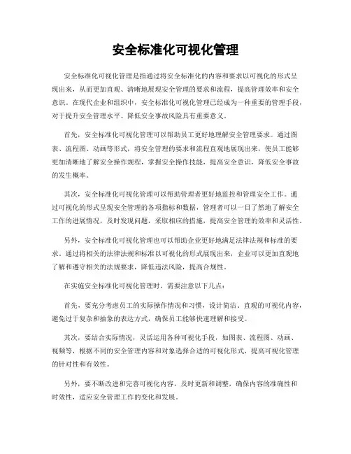 安全标准化可视化管理