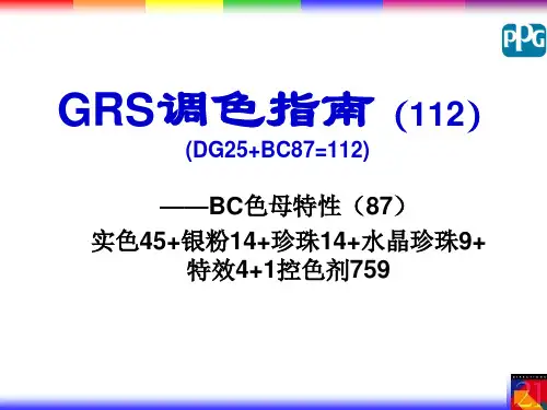 油漆各种色母特性GRS
