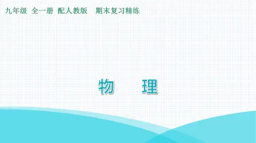 最新人教版九年级全一册物理期末复习第十五章电流和电路