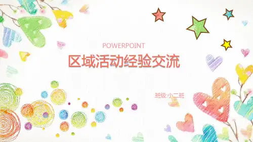 幼儿园教研 小班区域活动经验分享 课件PPT 模板