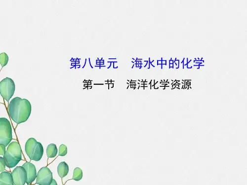 《海洋化学资源》PPT课件(公开课)2022年鲁教版化学 (9)
