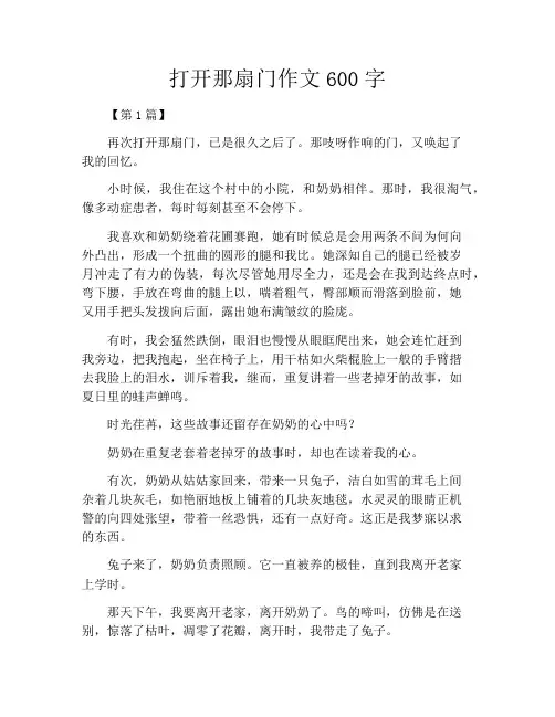打开那扇门作文600字