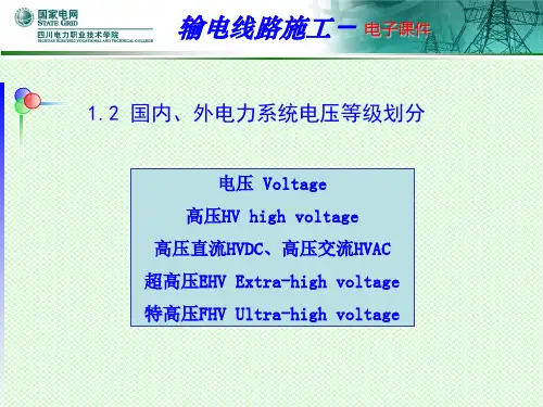 国内、外电力系统电压等级划分