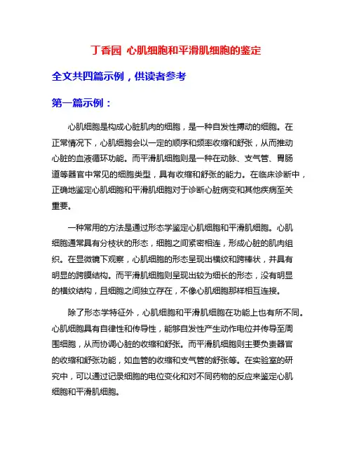 丁香园 心肌细胞和平滑肌细胞的鉴定