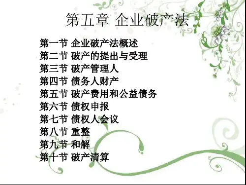 第五章 破产法 (终稿)