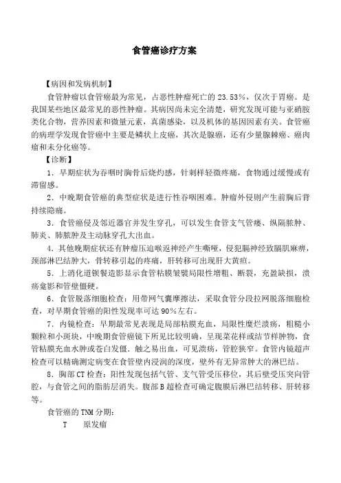 食管癌诊疗方案