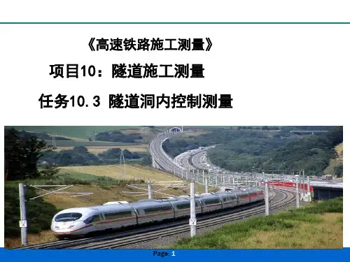 隧道洞内控制测量