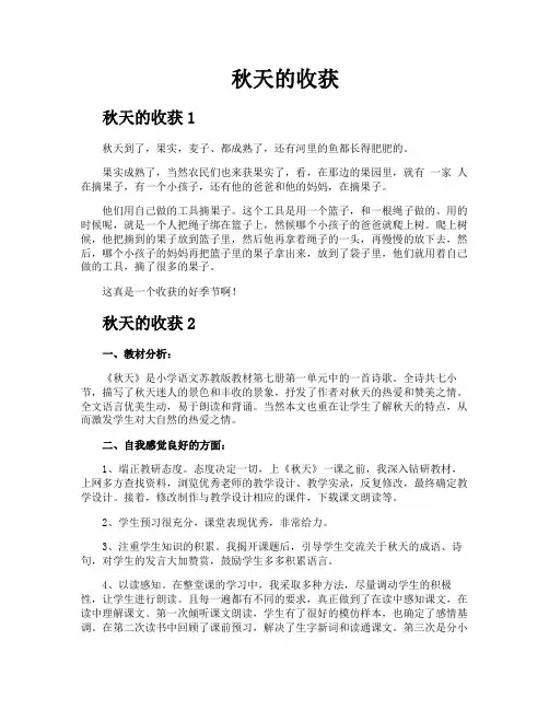 秋天的收获
