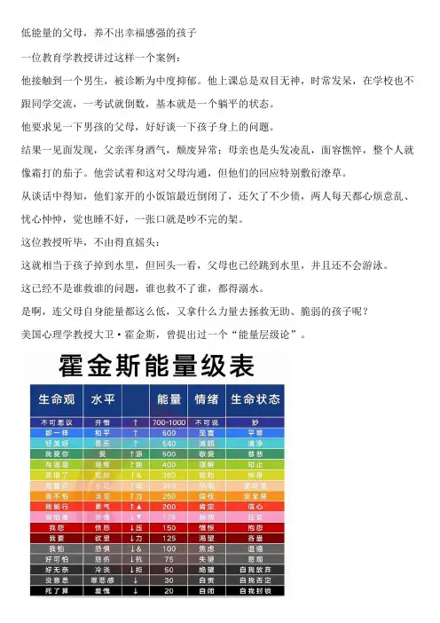 低能量的父母,养不出幸福感强的孩子