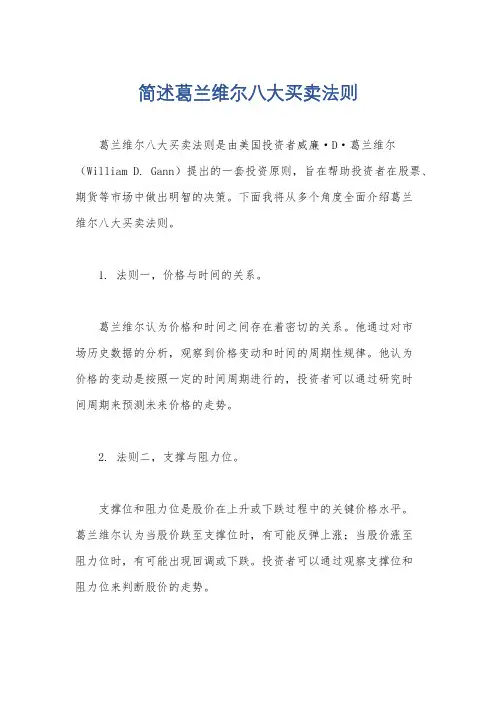 简述葛兰维尔八大买卖法则