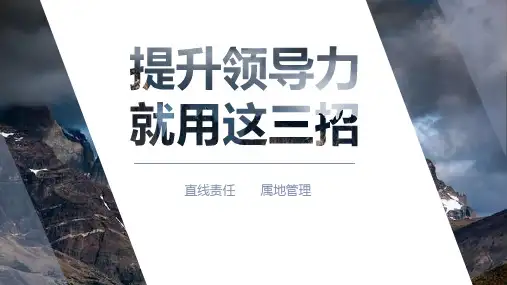 提升安全领导力有感领导直线责任与属地管理PPT课件