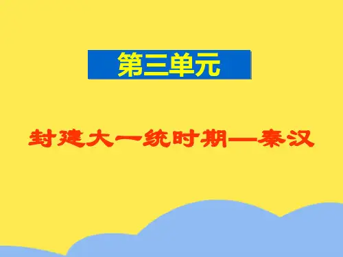 封建大一统时期秦汉标准版文档