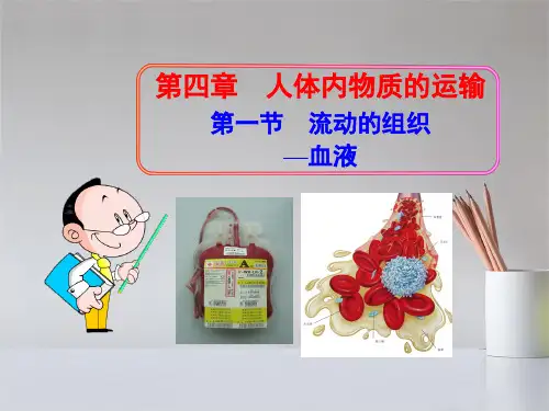 新人教版七年级生物下册第一节流动的组织—血液课件