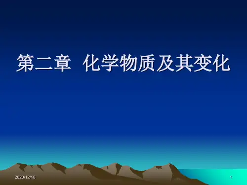 化学必修一第二章复习课PPT教学课件