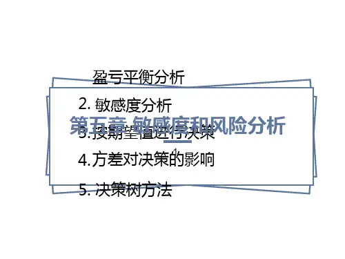 敏感度与风险分析
