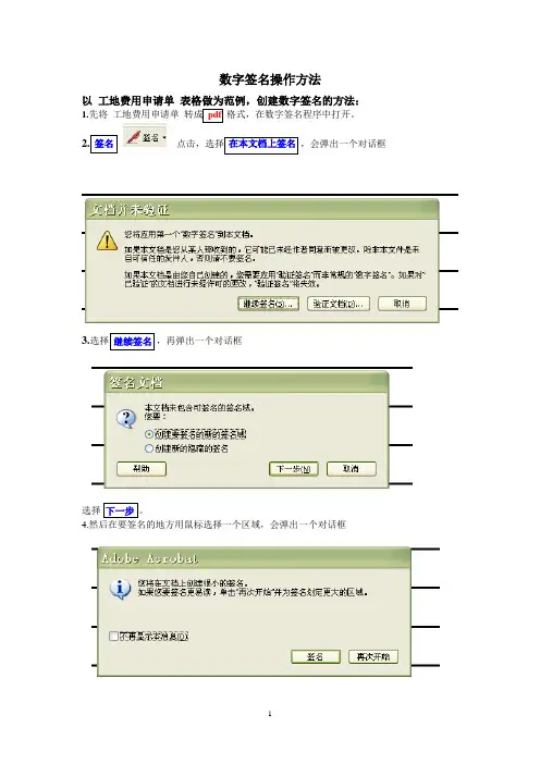 数字签名操作方法