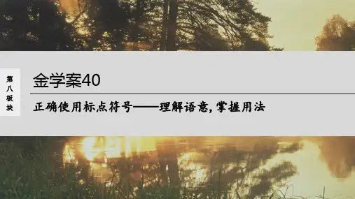 高考语文一轮复习--正确使用标点符号——理解语意,掌握用法(精品课件)