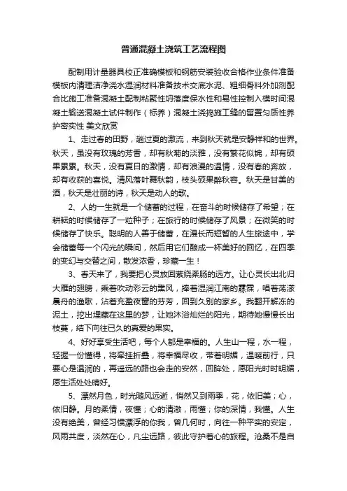 普通混凝土浇筑工艺流程图