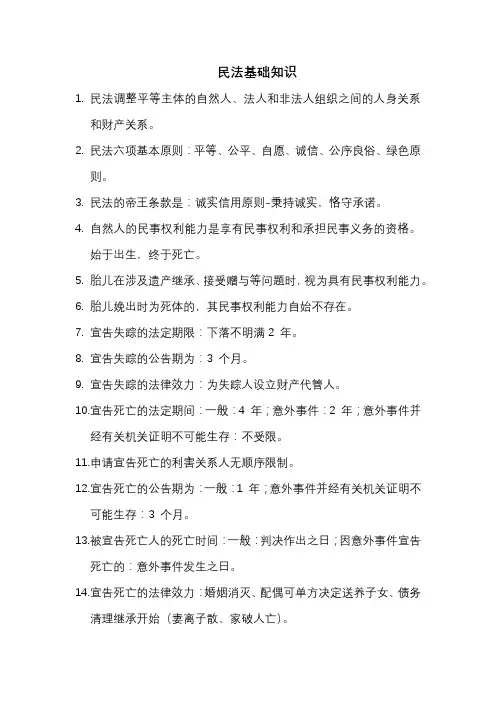 民法基础知识