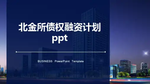 北金所债权融资计划 ppt