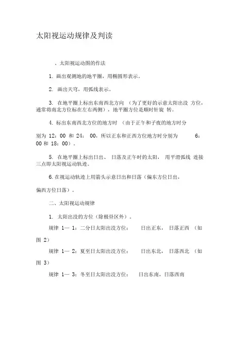 太阳视运动规律及判读-最新年文档