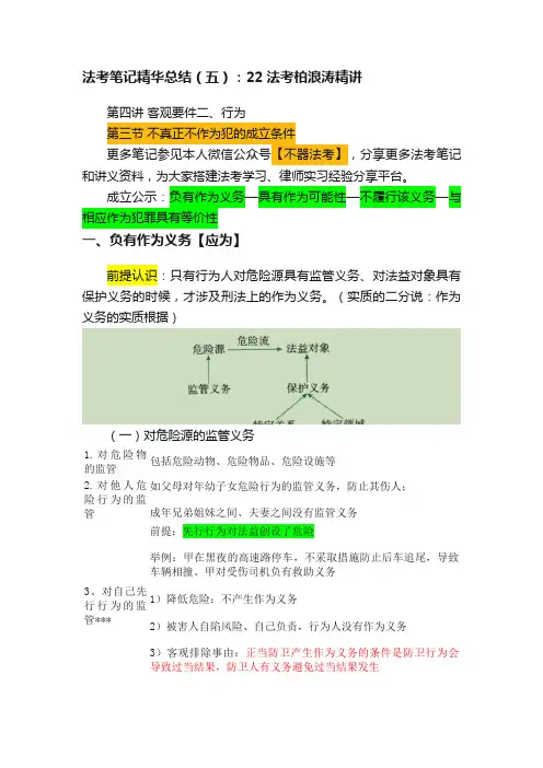 法考笔记精华总结（五）：22法考柏浪涛精讲