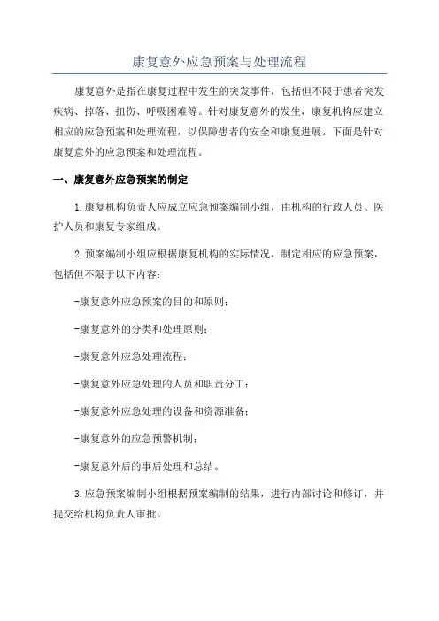 康复意外应急预案与处理流程