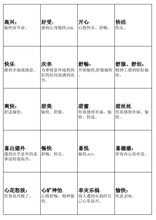 情绪卡片 已排版 可编辑 帮助幼儿了解 明晰 自己的情绪