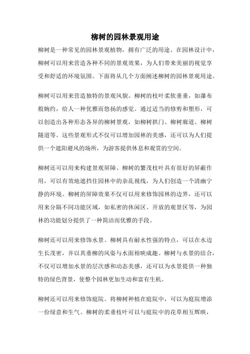 柳树的园林景观用途