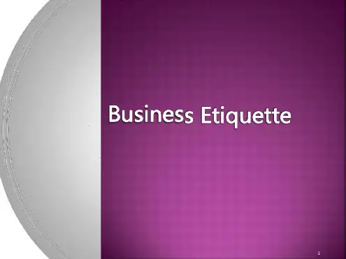 商务礼仪 英文版幻灯片