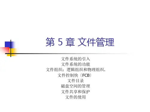 《文件管理》PPT课件