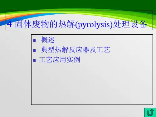固体废物的热解处理设备课件(PPT 61页)