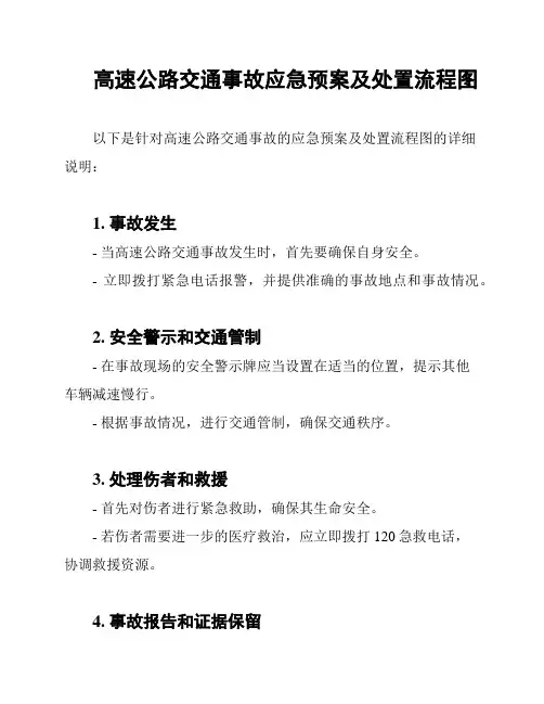 高速公路交通事故应急预案及处置流程图